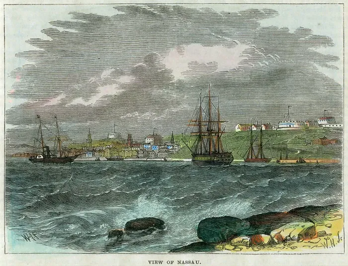 Framed Print : View of Nassau, Bahamas, c1880 Framed Print : View of Nassau, Bahamas, c1880
