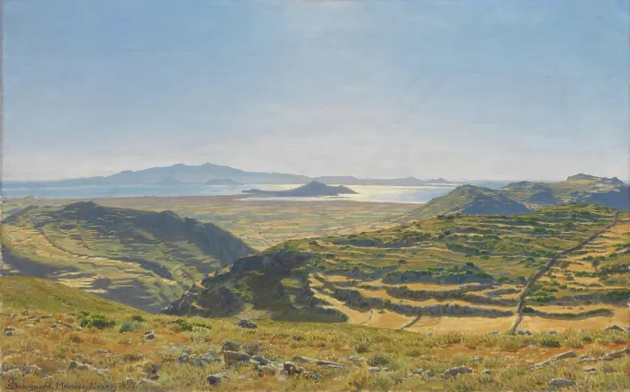 Framed Print : View from Naxos towards Paros, 1895. Creator: Niels Skovgaard Framed Print : View from Naxos towards Paros, 1895. Creator: Niels Skovgaard