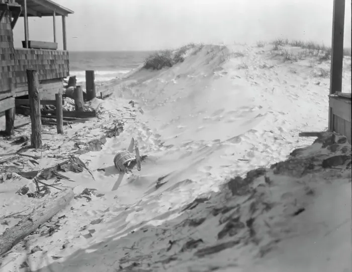 Framed Print : View near Arnold Genthe's bungalow in Long Beach, New York, between 1911 and 1942. Creator: Arnold Genthe Framed Print : View near Arnold Genthe's bungalow in Long Beach, New York, between 1911 and 1942. Creator: Arnold Genthe