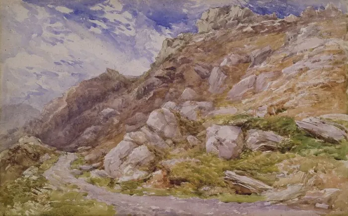 Framed Print : View near Bettws-y-Coed, 1846. Creator: David Cox the Elder Framed Print : View near Bettws-y-Coed, 1846. Creator: David Cox the Elder