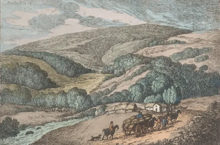 Framed Print : View near Bridport, Dorsetshire, from Sketches from Nature, 1819-22. 1819-22 Framed Print : View near Bridport, Dorsetshire, from Sketches from Nature, 1819-22. 1819-22