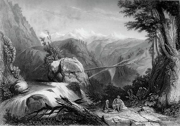 View near Deobun, 1845. Creator: Thomas Shotter Boys