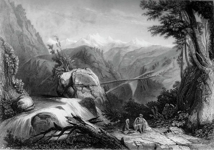 Framed Print : View near Deobun, 1845. Creator: Thomas Shotter Boys
