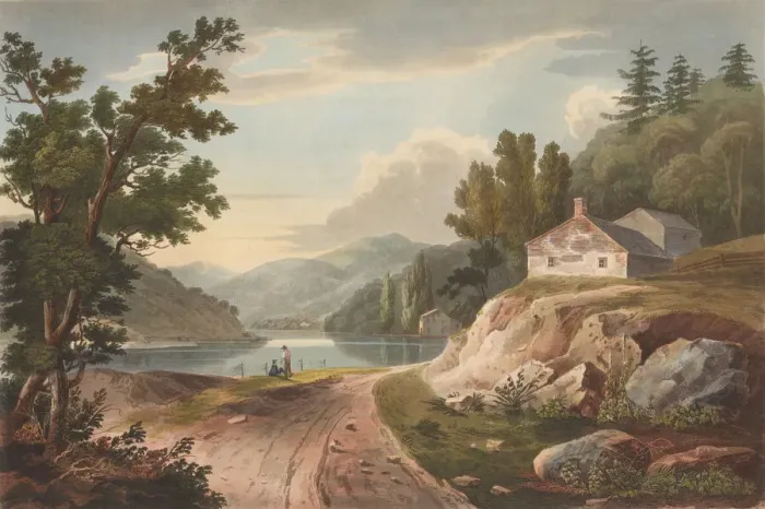 Framed Print : View Near Fishkill (No. 17 of The Hudson River Portfolio), 1823-24. Creator: John Hill Framed Print : View Near Fishkill (No. 17 of The Hudson River Portfolio), 1823-24. Creator: John Hill