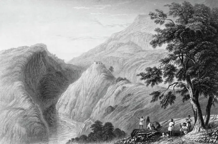 Framed Print : View near Kursalee, 1845. Creator: Unknown Framed Print : View near Kursalee, 1845. Creator: Unknown