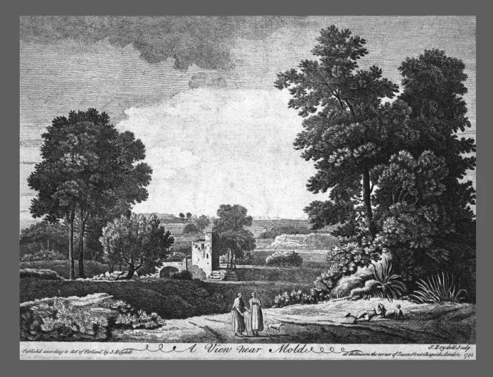 Framed Print : A View Near Mold, c1752. Artist: John Boydell Framed Print : A View Near Mold, c1752. Artist: John Boydell
