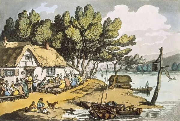 View near Newport, Isle of Wight, pub. 1822. Creator: Thomas Rowlandson (1756-1827)