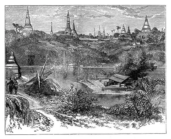 View near Rangoon, Burma, c1888