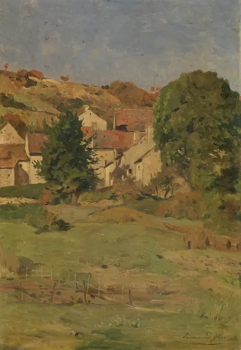 Framed Print : A view near Saint-Jean-de-Luz, mid-late 19th century. Creator: Edmond Charles Joseph Yon Framed Print : A view near Saint-Jean-de-Luz, mid-late 19th century. Creator: Edmond Charles Joseph Yon