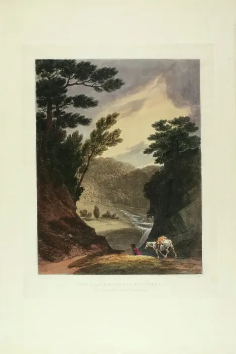 Framed Print : View Near the Schuylkill Falls, Pennsylvania, plate five of the first number of Picture... 1819 / 21. Creator: John Hill Framed Print : View Near the Schuylkill Falls, Pennsylvania, plate five of the first number of Picture... 1819 / 21. Creator: John Hill