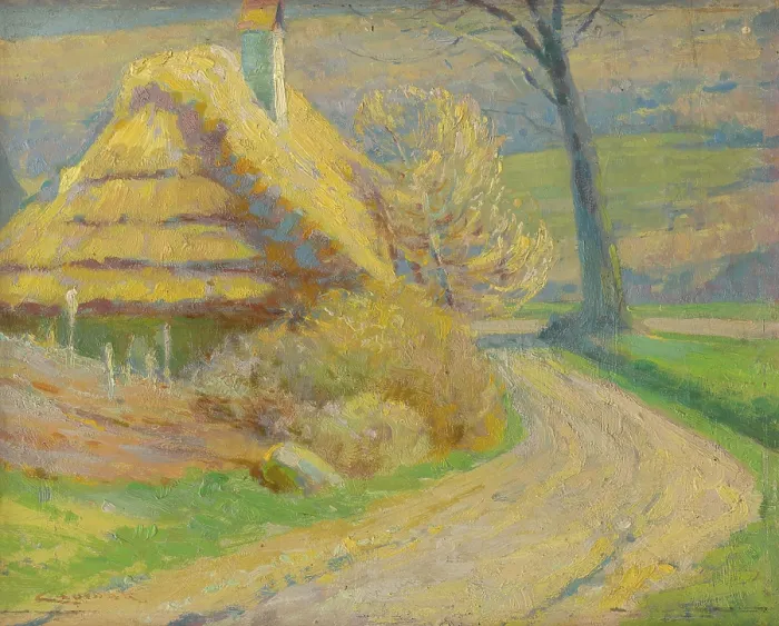 Framed Print : View near Slanec, 1900-1930s. Creator: Ludovit Cordak Framed Print : View near Slanec, 1900-1930s. Creator: Ludovit Cordak