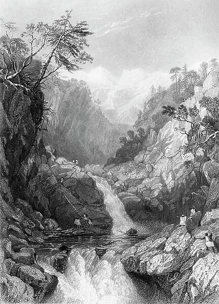 View near the Source of the Jumna, 1845. Creator: Unknown