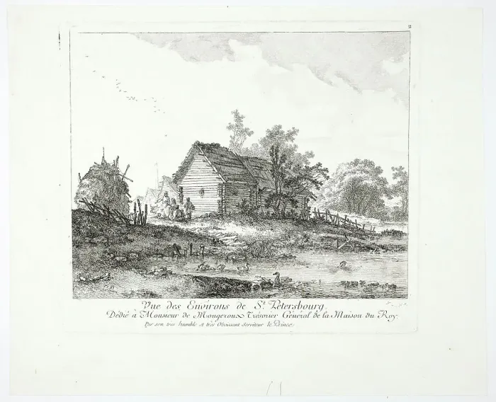 Framed Print : View near St. Petersburg, n.d. Creator: Jean Baptiste Le Prince Framed Print : View near St. Petersburg, n.d. Creator: Jean Baptiste Le Prince