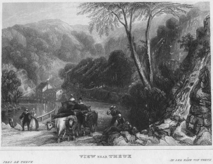 Framed Print : View near Theux, 1850. Artist: Shury & Son Framed Print : View near Theux, 1850. Artist: Shury & Son