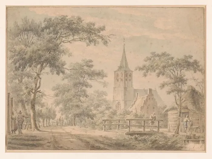 Framed Print : View of Nederlangbroek, 1787. Creator: Unknown Framed Print : View of Nederlangbroek, 1787. Creator: Unknown