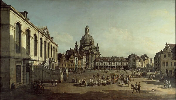 View of the Neumarkt in Dresden from the Judenhofe, 1749. Artist: Bellotto, Bernardo (1720-1780)