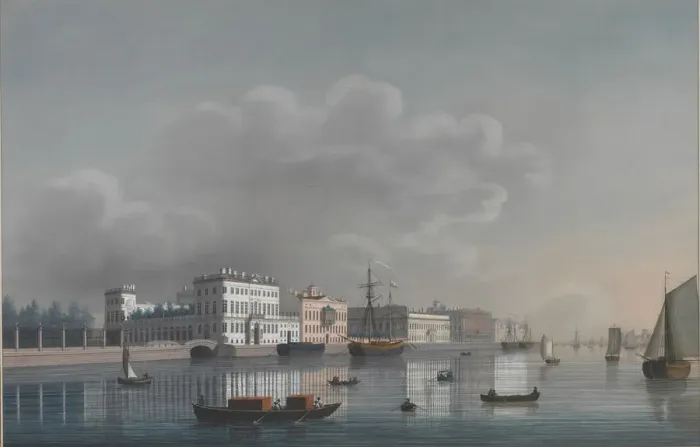 Framed Print : View of the Neva. Artist: Anonymous Framed Print : View of the Neva. Artist: Anonymous