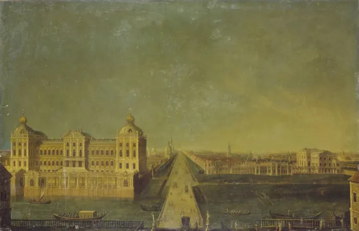 Framed Print : View of the Nevsky Prospekt from the Anichkov Palace with the Shuvalovs House, Second Half of the 18th cen Artist: Anonymous Framed Print : View of the Nevsky Prospekt from the Anichkov Palace with the Shuvalovs House, Second Half of the 18th cen Artist: Anonymous
