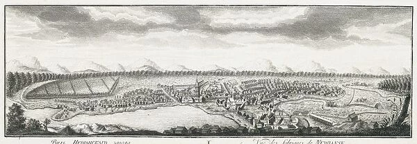 View of Nevyansk factories, ca 1735. Artist: Lursenius, Johann Wilhelm (1704-1771)