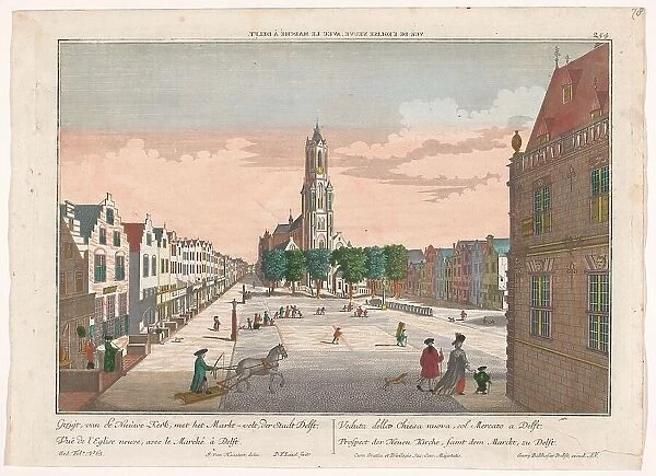 View of the New Church in Delft, 1742-1801. Creators: Georg Balthasar Probst, Balthasar Friedrich Leizelt