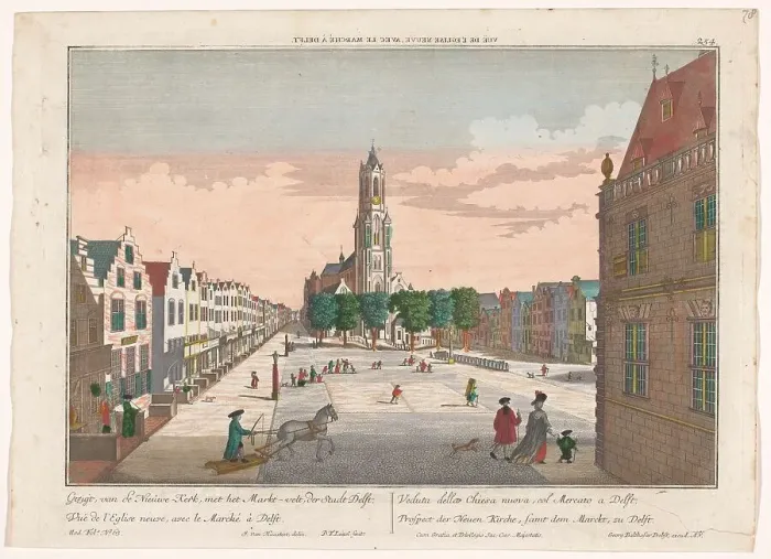 Framed Print : View of the New Church in Delft, 1742-1801. Creators: Georg Balthasar Probst, Balthasar Friedrich Leizelt Framed Print : View of the New Church in Delft, 1742-1801. Creators: Georg Balthasar Probst, Balthasar Friedrich Leizelt