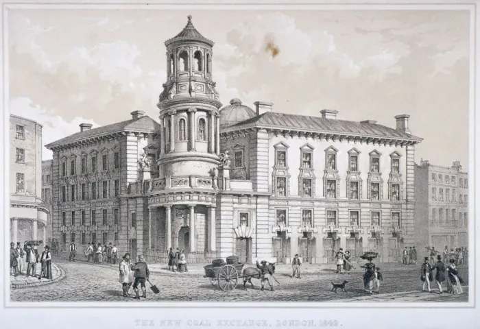 Framed Print : View of the New Coal Exchange in Lower Thames Street, City of London, 1849 Framed Print : View of the New Coal Exchange in Lower Thames Street, City of London, 1849