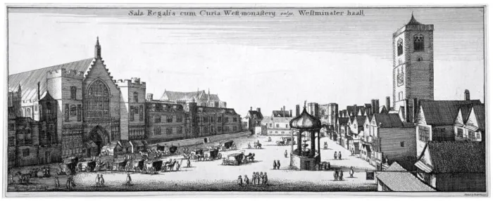 Framed Print : View of New Palace Yard and Westminster Hall, London, 1647 Framed Print : View of New Palace Yard and Westminster Hall, London, 1647