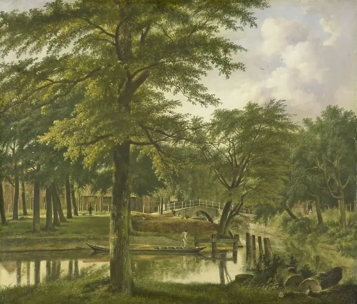 Framed Print : View of the Nieuwe Gracht near the Bolwerk, Haarlem, 1800-1831. Creator: Wybrand Hendriks Framed Print : View of the Nieuwe Gracht near the Bolwerk, Haarlem, 1800-1831. Creator: Wybrand Hendriks