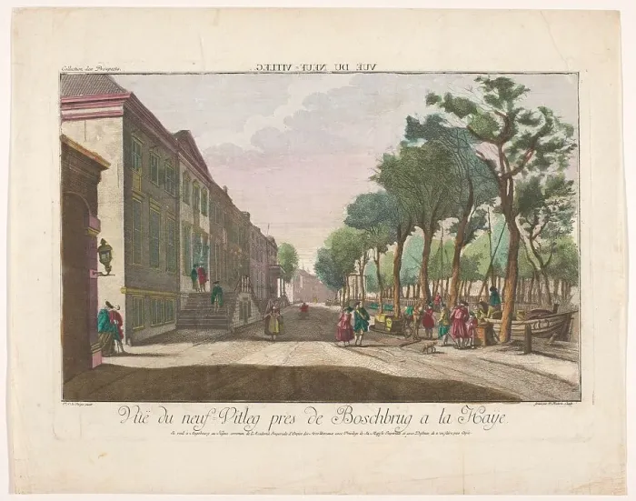 Framed Print : View of Nieuwe Uitleg in The Hague, 1755-1779. Creator: Johann Friedrich Leizelt Framed Print : View of Nieuwe Uitleg in The Hague, 1755-1779. Creator: Johann Friedrich Leizelt