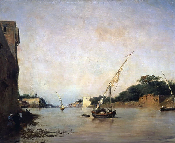 View of the Nile, 19th century. Artist: Eugene Fromentin