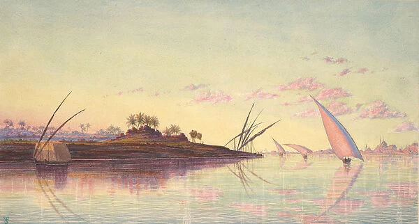 View on the Nile near Cairo, ca. 1855. Creator: Thomas Seddon