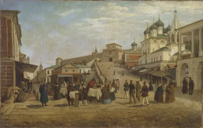 Framed Print : View of Nizhny Novgorod, 1867. Artist: Vereshchagin, Pyotr Petrovich (1836-1886) Framed Print : View of Nizhny Novgorod, 1867. Artist: Vereshchagin, Pyotr Petrovich (1836-1886)