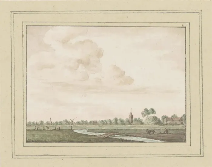 Framed Print : View of Noordwelle in Zeeland, in or after 1754-c. 1800. Creator: Anon Framed Print : View of Noordwelle in Zeeland, in or after 1754-c. 1800. Creator: Anon