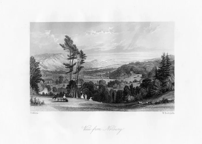 Framed Print : A view from Norbury, Surrey, 19th century. Artist: William Radclyffe Framed Print : A view from Norbury, Surrey, 19th century. Artist: William Radclyffe