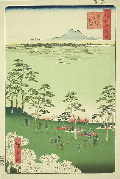View to the North from Asuka Hill (Asukayama kita no chobo), from the series 'One Hundred... 1856. Creator: Ando Hiroshige. View to the North from Asuka Hill (Asukayama kita no chobo), from the series 'One Hundred... 1856