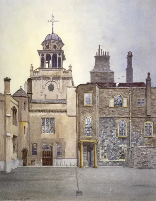 Framed Print : View of the north side of Chapel Tower, Charterhouse, London, 1885 Framed Print : View of the north side of Chapel Tower, Charterhouse, London, 1885