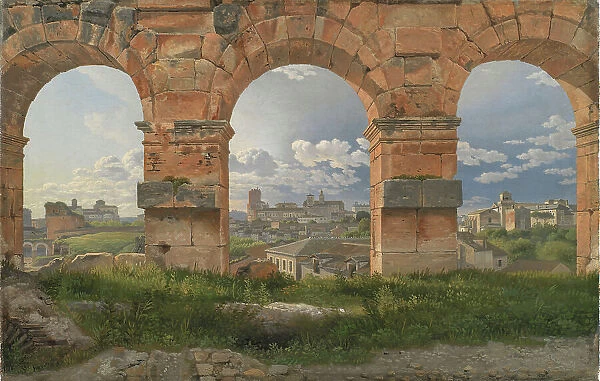 View through Three of the Northwestern Arches of the Third Storey of the Colosseum, 1815. Creator: CW Eckersberg