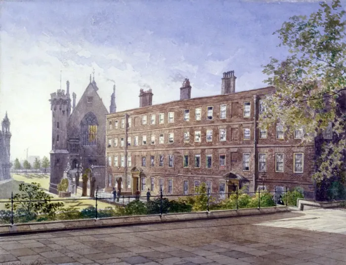 Framed Print : View of nos 3 and 4 Garden Court, Middle Temple, London, 1883 Framed Print : View of nos 3 and 4 Garden Court, Middle Temple, London, 1883