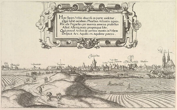 View of Nuremberg, to the east, left plate, 1552. Creator: Hans Sebald Lautensack
