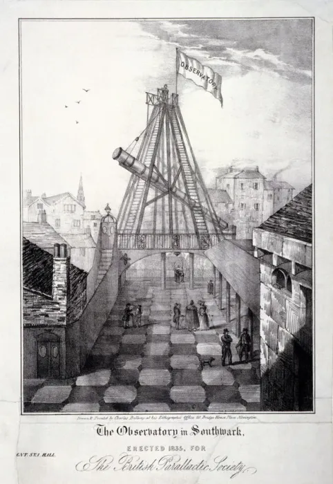 Framed Print : View of The Observatory in Southwark, London, 1835. Artist: Charles Bellamy Framed Print : View of The Observatory in Southwark, London, 1835. Artist: Charles Bellamy
