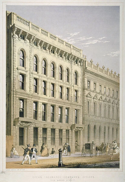 View of the Ocean Insurance Companys Offices, Old Broad Street, City of London, 1864