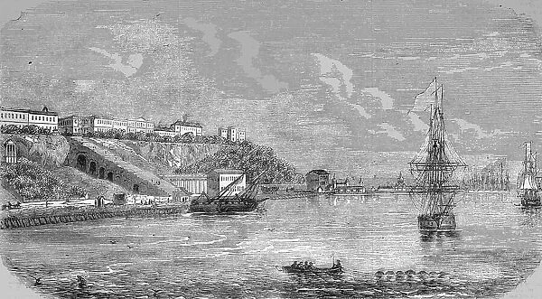 View of Odessa; taken from the Commercial Quay, 1854. Creator: Unknown