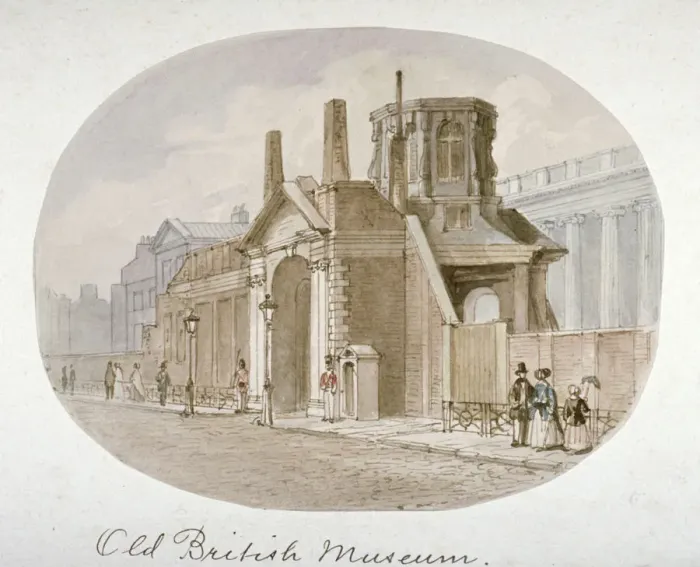 Framed Print : View of the old British Museum, Bloomsbury, London, 1850. Artist: James Findlay Framed Print : View of the old British Museum, Bloomsbury, London, 1850. Artist: James Findlay