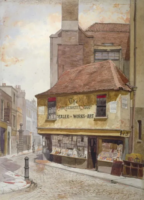 Framed Print : View of the Old Curiosity Shop, Portsmouth Street, Westminster, London, 1879. Artist Framed Print : View of the Old Curiosity Shop, Portsmouth Street, Westminster, London, 1879. Artist
