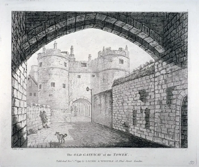 Framed Print : View of the old gateway to the Tower of London, 1794 Framed Print : View of the old gateway to the Tower of London, 1794