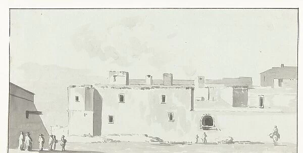 View of the Old Palace of the Count of Egmond Pignatelli in Cerignola, 1778. Creator: Louis Ducros