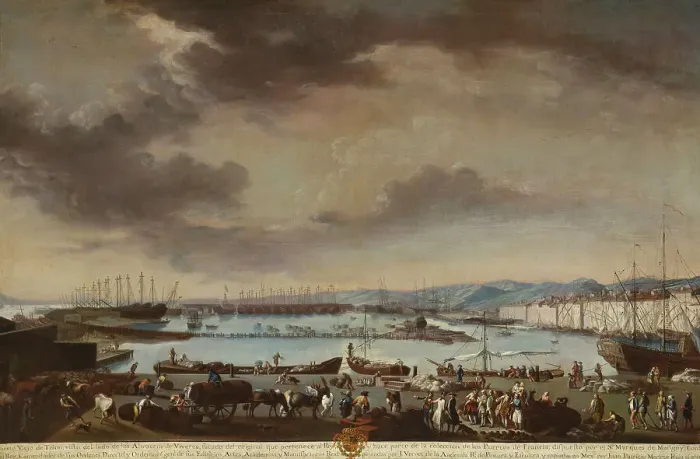 Framed Print : View of the Old Port of Toulon (El puerto viejo de Tolón) (image 2 of 2), 1771. Creator: Juan Patricio Morlete Ruiz Framed Print : View of the Old Port of Toulon (El puerto viejo de Tolón) (image 2 of 2), 1771. Creator: Juan Patricio Morlete Ruiz
