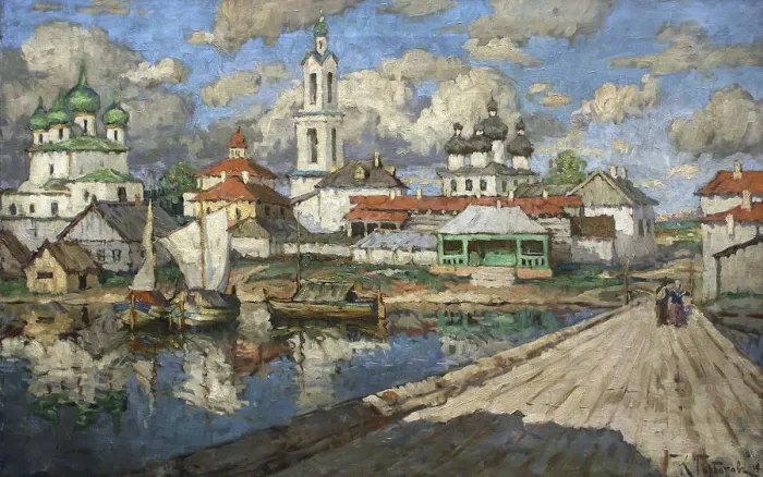 Framed Print : View of an Old Town, 1919 Framed Print : View of an Old Town, 1919