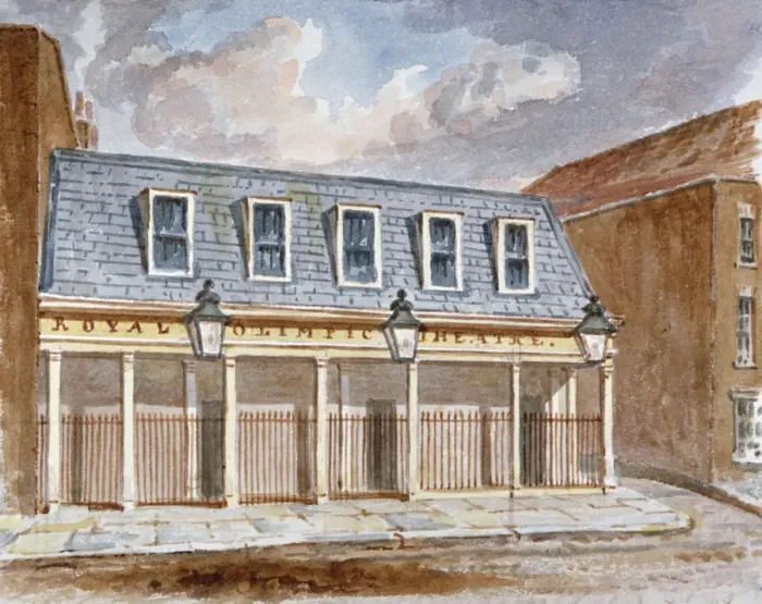 Framed Print : View of the Olympic Theatre, Wych Street, Westminster, London, 1825 Framed Print : View of the Olympic Theatre, Wych Street, Westminster, London, 1825