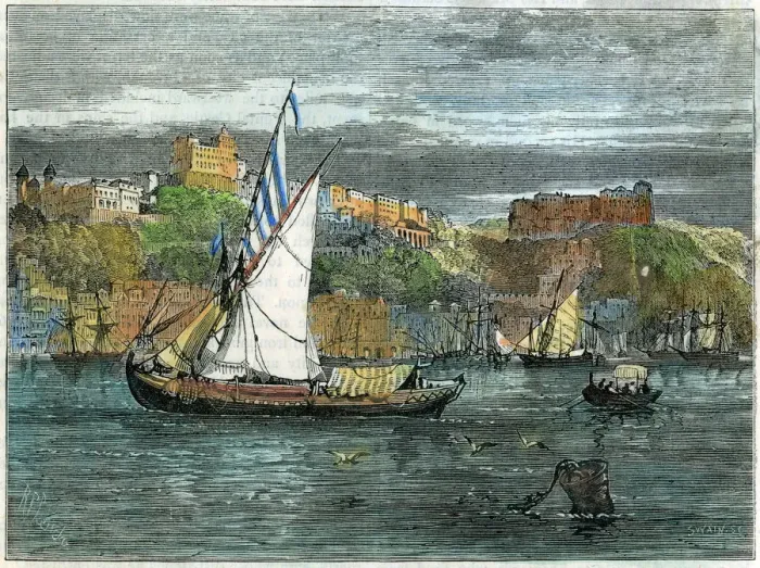 Framed Print : View of Oporto, Portugal, c1880. Artist: Swain Framed Print : View of Oporto, Portugal, c1880. Artist: Swain